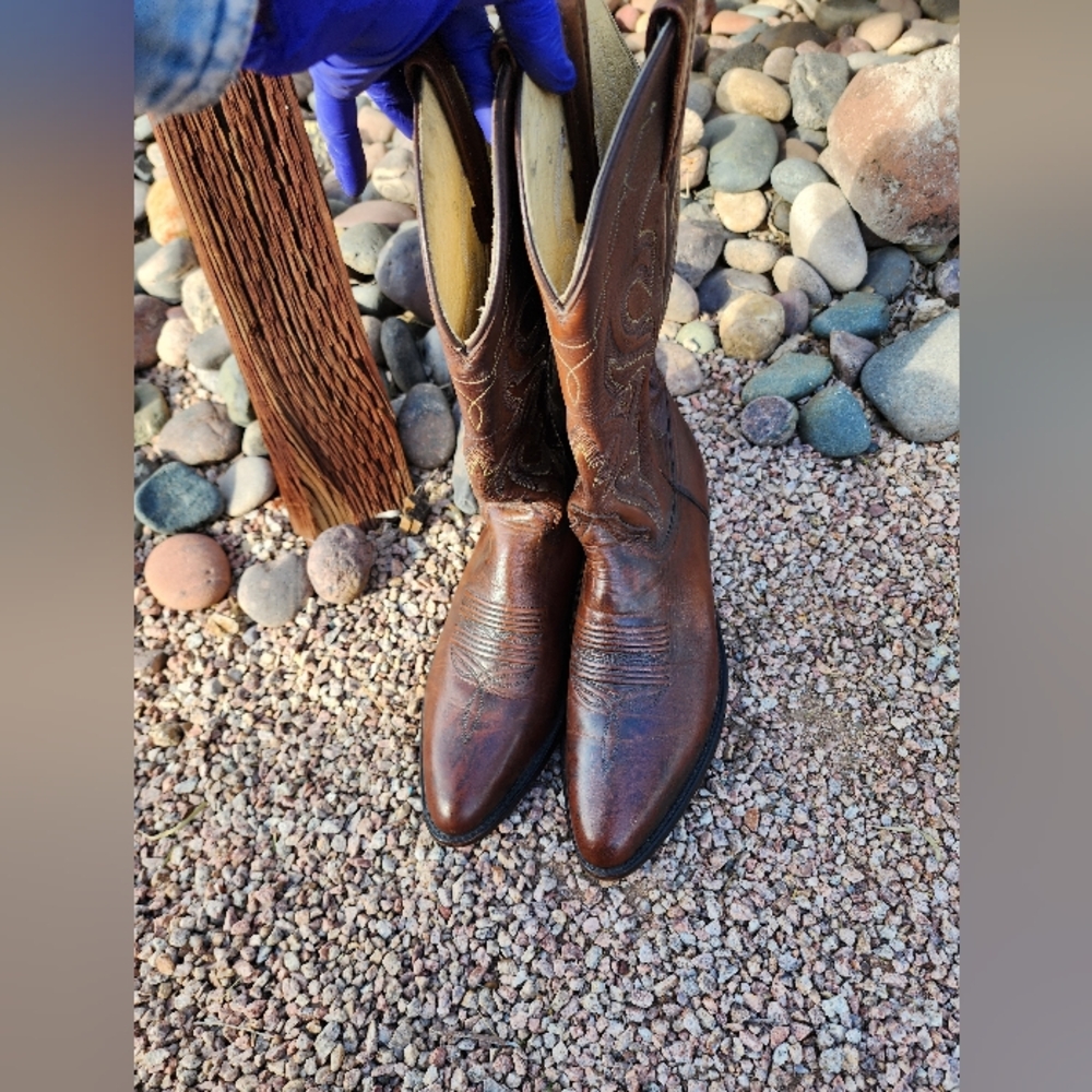 Dan Post Dark Brown Leather Western Boots